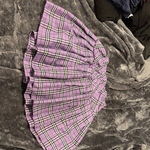 CO Purple Plaid Skater Skirt